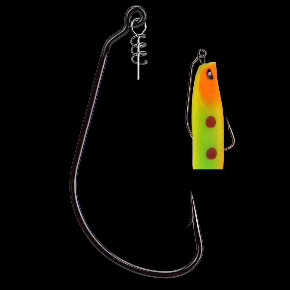 WALK FISH 50 шт./лот рыболовный крючок для червя с замком Мягкая приманка одиночные