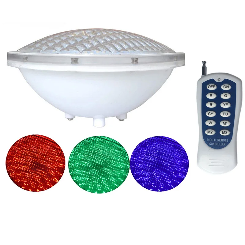 

12V Marine Boat RGB LED Underwater Light with Remote Control High Power 25W Swimming Pool Pond Light Waterproof Lamp