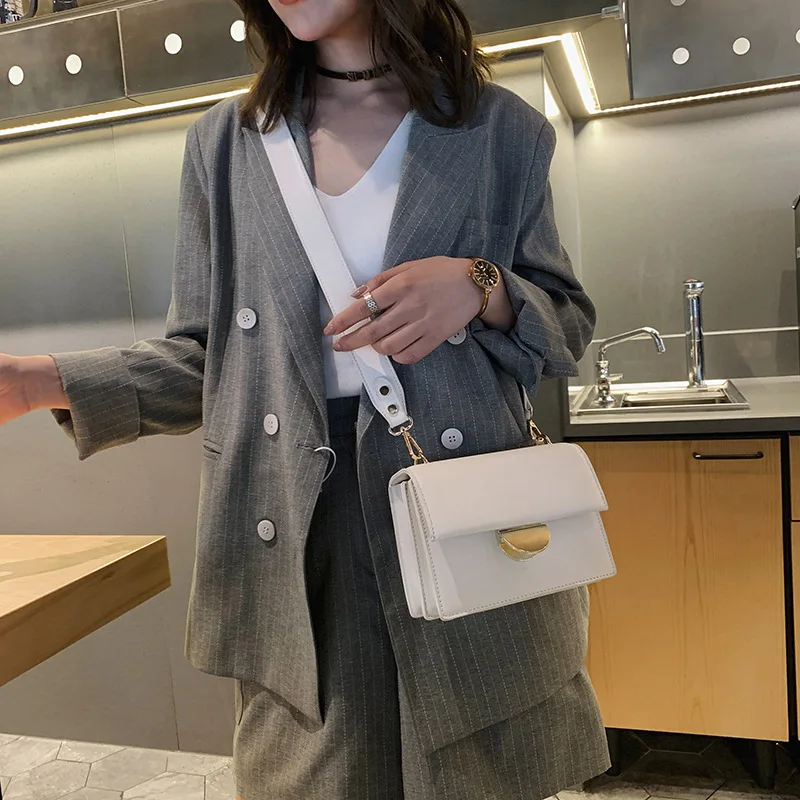 Женские Сумки из искусственной кожи с металлическим замком маленькая квадратная