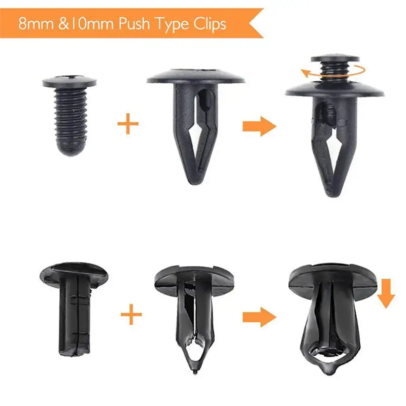 428PCS Auto push pins Car Door Trim Panel Clips Side Skirt Fastener Rivets with Repair Assortment Kit Universal for all cars | Автомобили