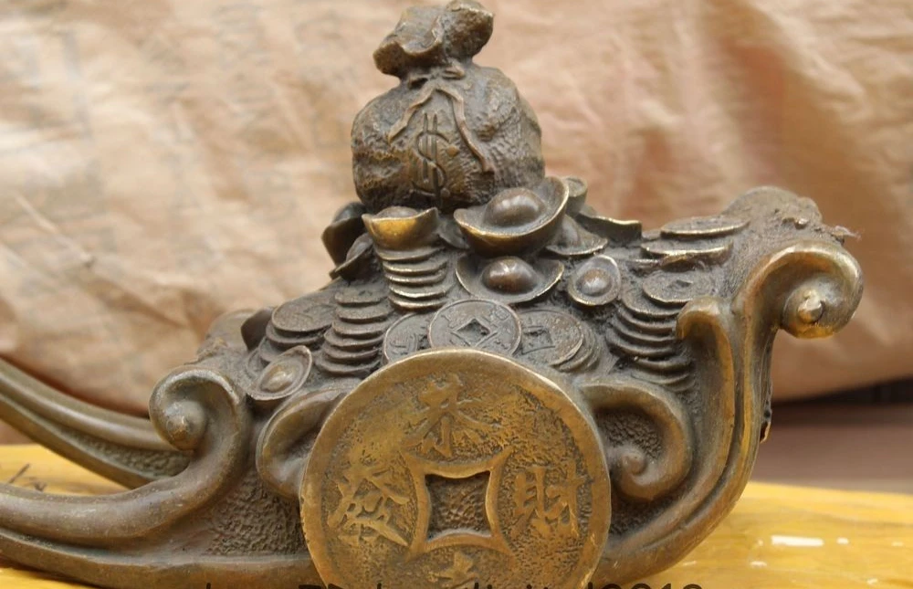 8 &quotКитай бронзовые деньги бык автомобиль высокомерие упорство помочь вашей