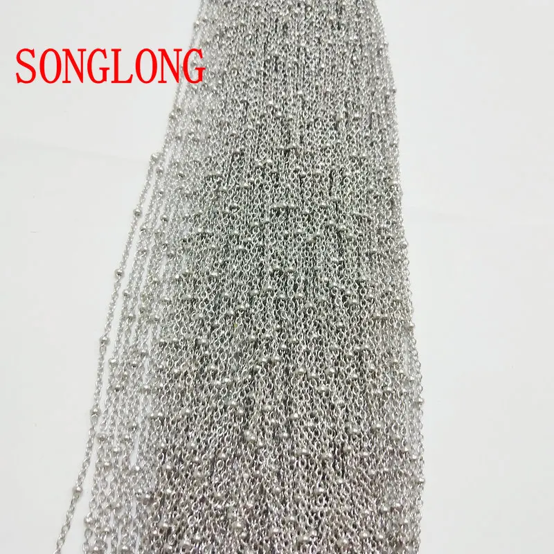 DIY цепочка из нержавеющей стали для ожерелья/серьги/браслет/ножной браслет/эта