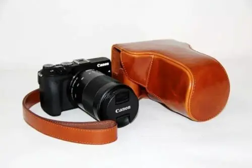 Чехол для камеры из искусственной кожи Canon EOS M3 + объектив 18-55 мм | Электроника