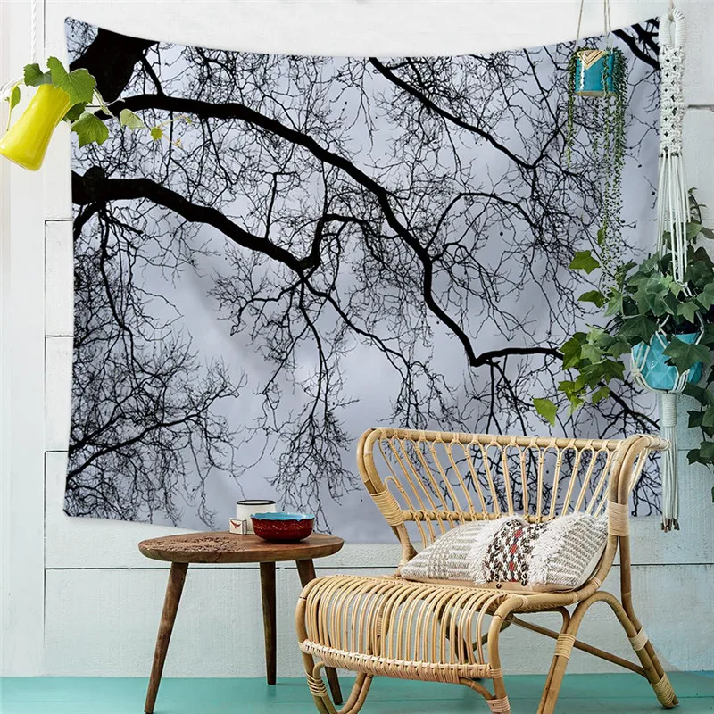 Прямоугольная ветка гобелен с изображением неба настенный индийский Настенный