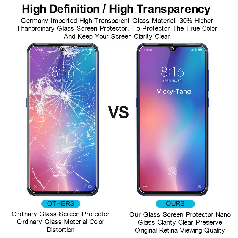 2 шт. закаленное стекло для XiaoMi 9T pro защита экрана на телефоне Защитное Mi 9 se XioMi Mi9