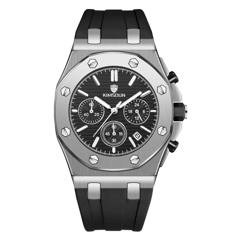 Relogio Masculino KIMSDUN новые спортивные хронограф мужские s часы лучший бренд класса люкс кварцевые мужские часы водонепроницаемые часы с большим циферблатом мужские - Цвет: 6