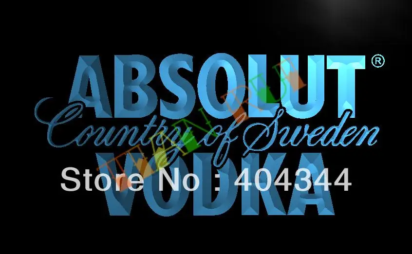 LE025-Absolut Vodka страна ШВЕЦИЯ пива НЕОН БАР СВЕТ вход домашнего декора магазин