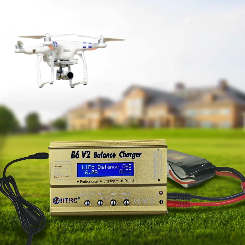 HTRC B6 V2 80 W Липо Батарея Зарядное устройство светодиодный баланс Dis Зарядное устройство 6A DC11-18V для LiPo литий-ионный LiFe NiCd NiMH LiHV PB Smart Батарея