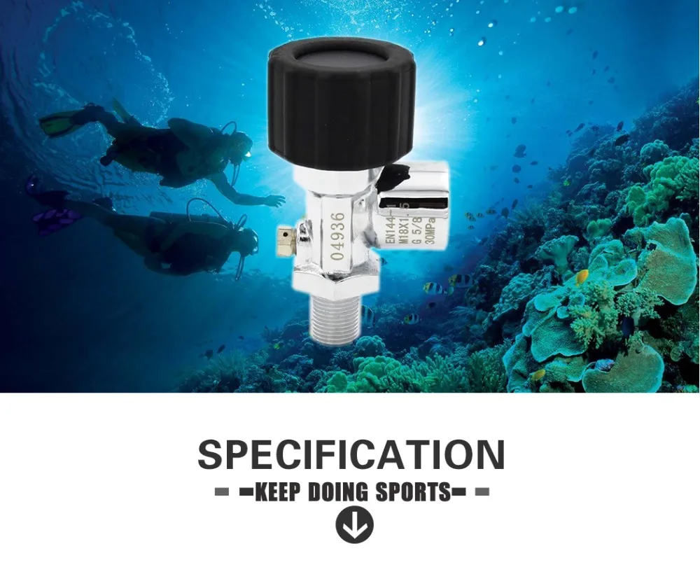 PCP Пейнтбол Din Клапан бак вкл/выкл клапаны M18 мужской G5/8 Женский 30Mpa/4500psi для M18* 1,5 баллоны высокого давления/CF бак DVC05