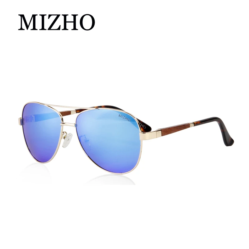 

MIZHO Anti-Reflective Eyewear Visual Protection Wood Sunglasses Men Polarized Pilot Waterproof Oil Luxury Glasses Unisex