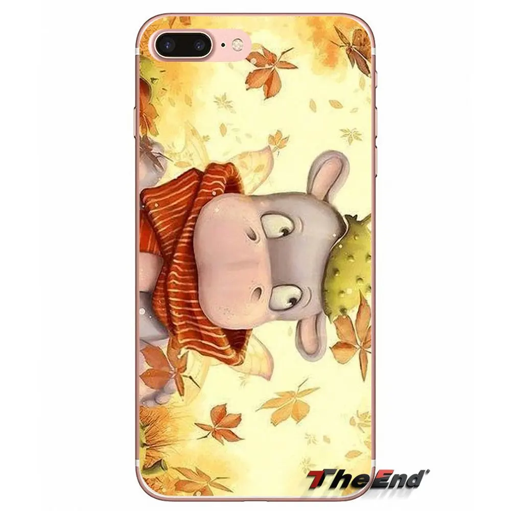 Хиппос мультфильм шаблон ТПУ силиконовый чехол для iPhone X 4 4S 5 5S 5C SE 6 6S 7 8 Plus Samsung Galaxy