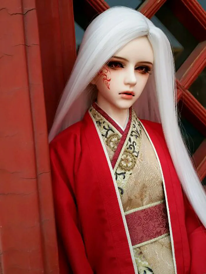 BJD 1/3 1/4 1/6 1/8 8 цветов длинный прямой высокотемпературный парик для девочек и
