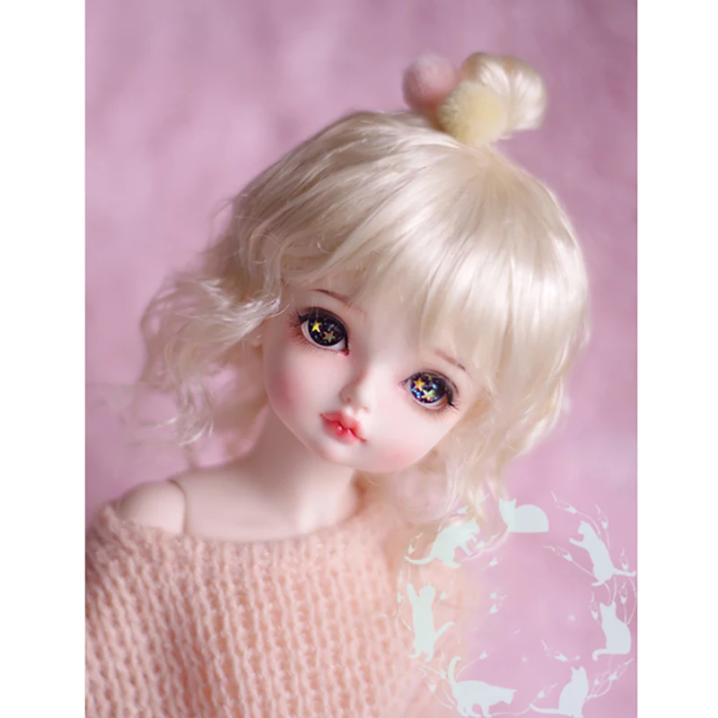 Cataleya BJD кукла с парик 1/3 1/4 1/6 1/8 гигантский ребенок искусственный мохер бледно-золотой вьющиеся волосы