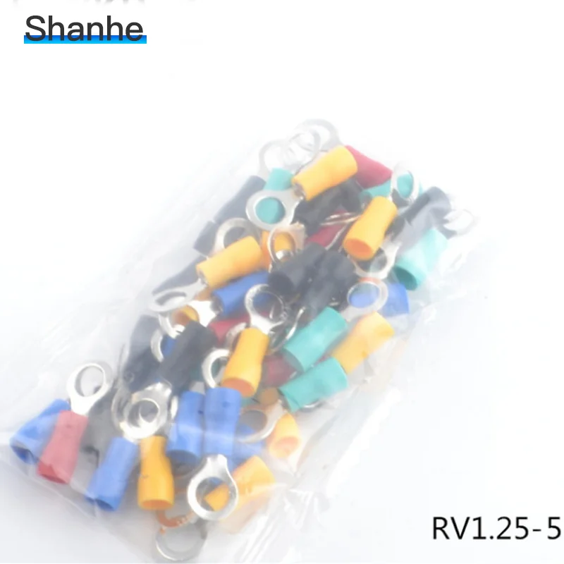 MIXED COLORS RV герметизирующий холодный пресс-терминал, RV1.25-5 - Цвет: MIXED COLORS