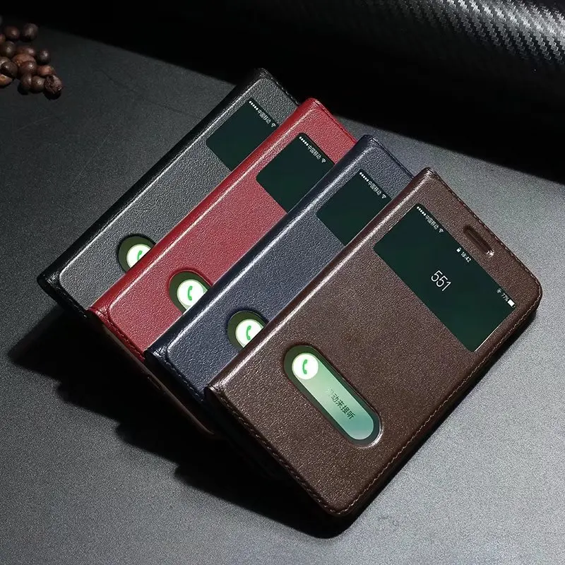 SS Window Smart Cover чехол для iPhone 7 Plus высокого качества из натуральной кожи телефона |