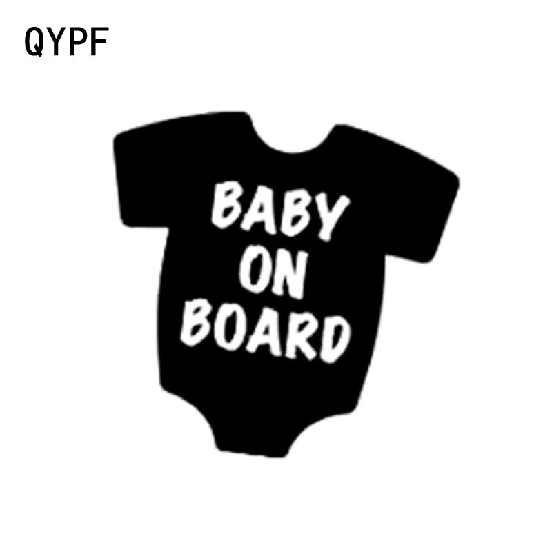 

QYPF, 13,9 см * 13,9 см, милый ребенок на борту, наклейки для автомобиля Предупреждение виниловые украшения, черный/серебристый цвет