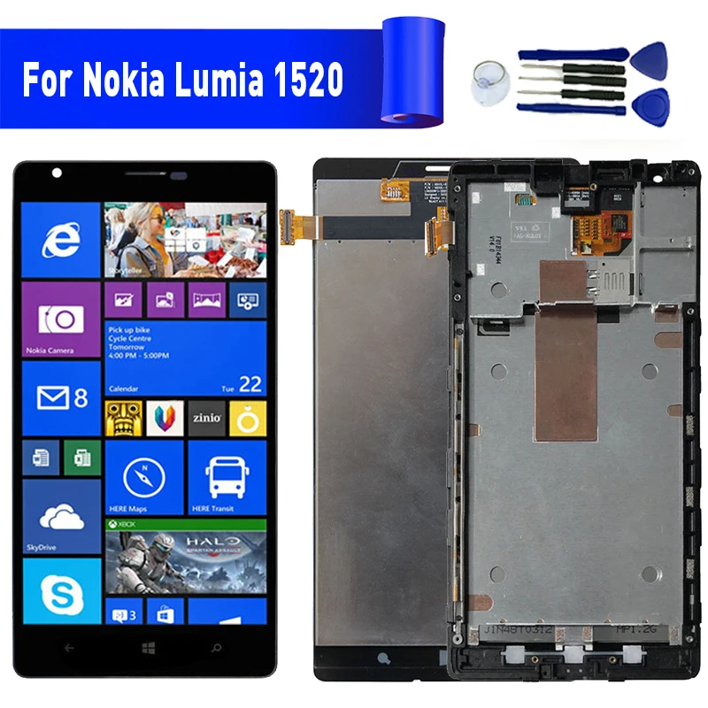 Сменный ЖК экран для Nokia Lumia 1520 модуль дисплея NOKIA 1520|Экраны мобильных телефонов| |