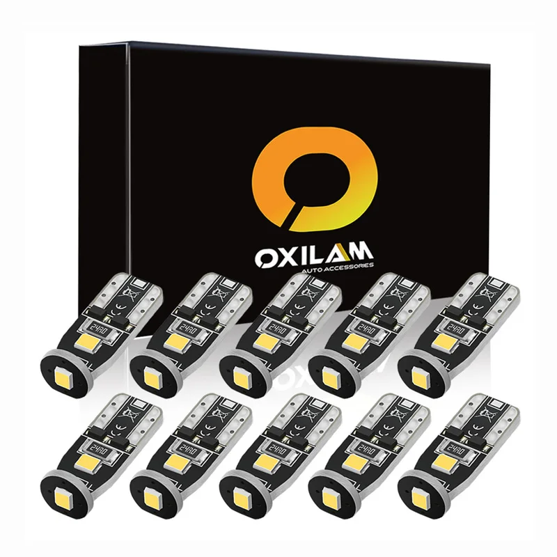 

OXILAM 10 шт. T10 светодиодная белая 194 168 W5W Светодиодная лампа 2835 SMD сигнальная лампа автомобильная Верхняя лампа для чтения номерной знак автомо...