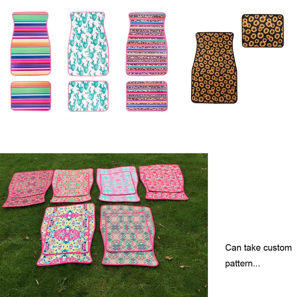 

Neoprene Leopard Car Mat Set Wholesale Blanks 2pcs Arrow Tent Car Floor Cover Cactus Floor Pad For Car DOM106496
