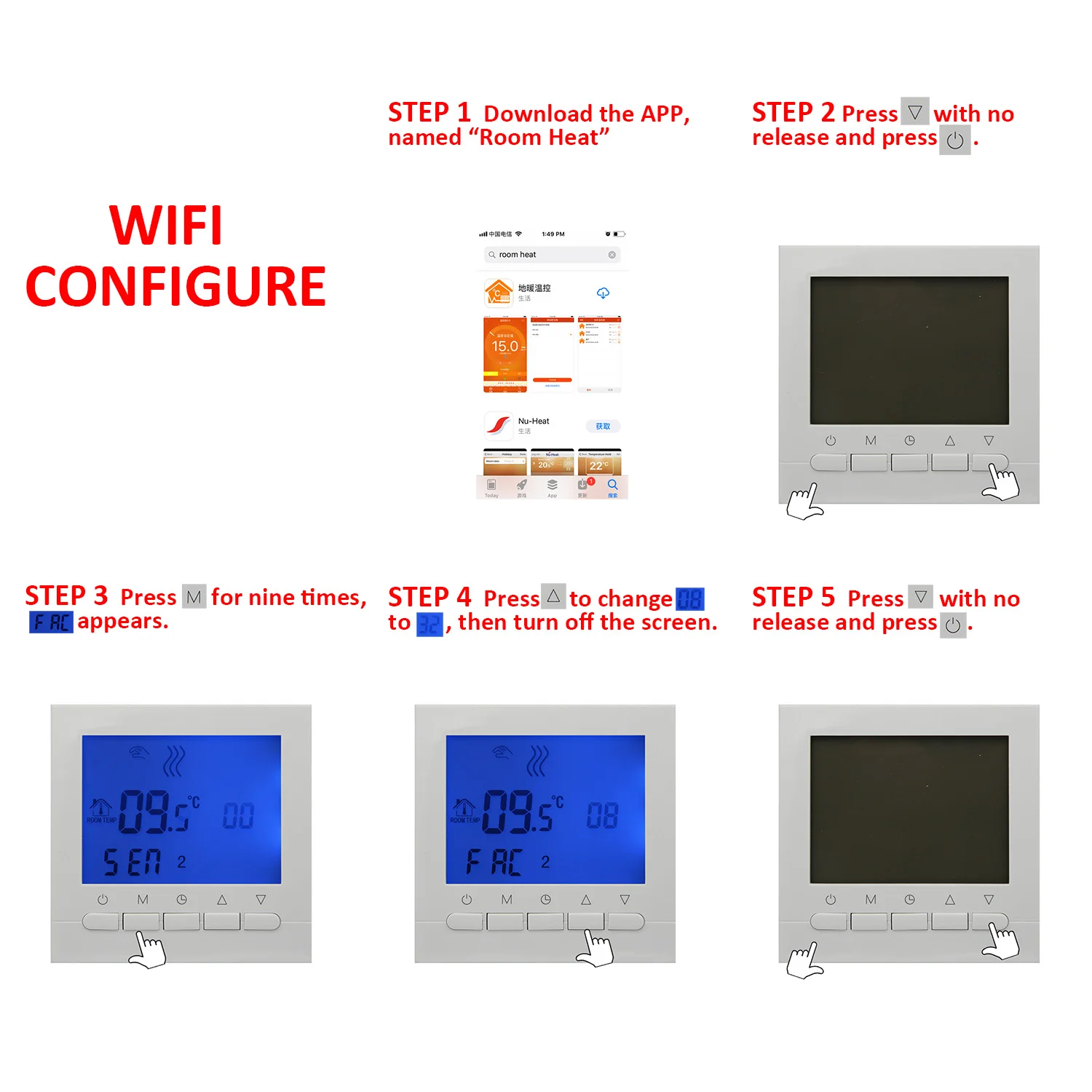 3а термостат для бойлера gas wifi умный обогрева стен контролируемый управлением