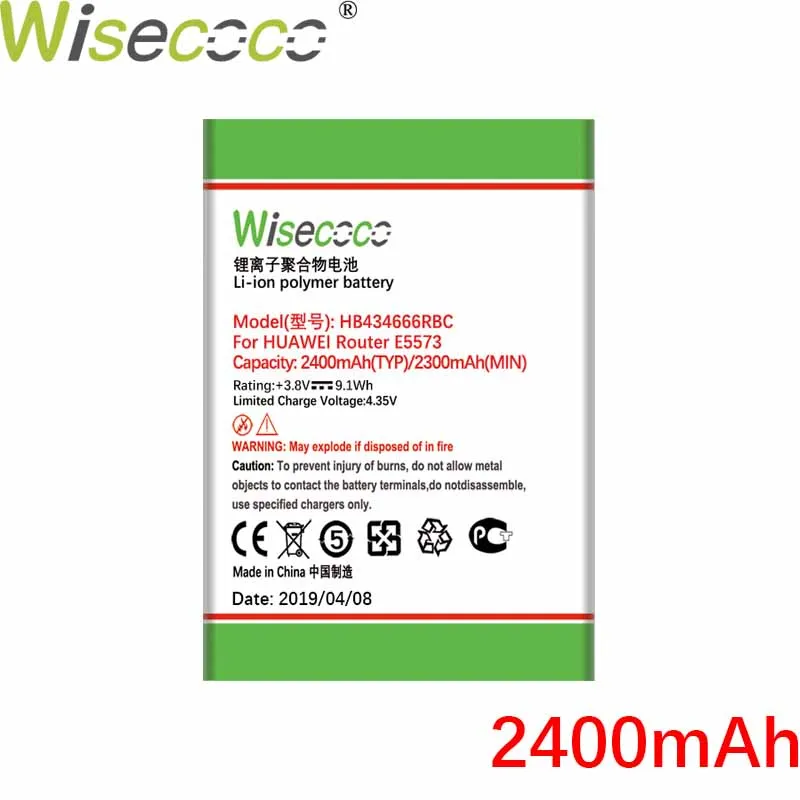 HB434666RBC 2400mAh Wisecoco HB386483ECW HB554666RAW HB434666RBC HB4342A1RBC HB366481ECW Батарея для huawei honor 6X8/P9 G9 y5II маршрутизатор E5573 E5375 - Цвет: HB434666RBC 2400mAh