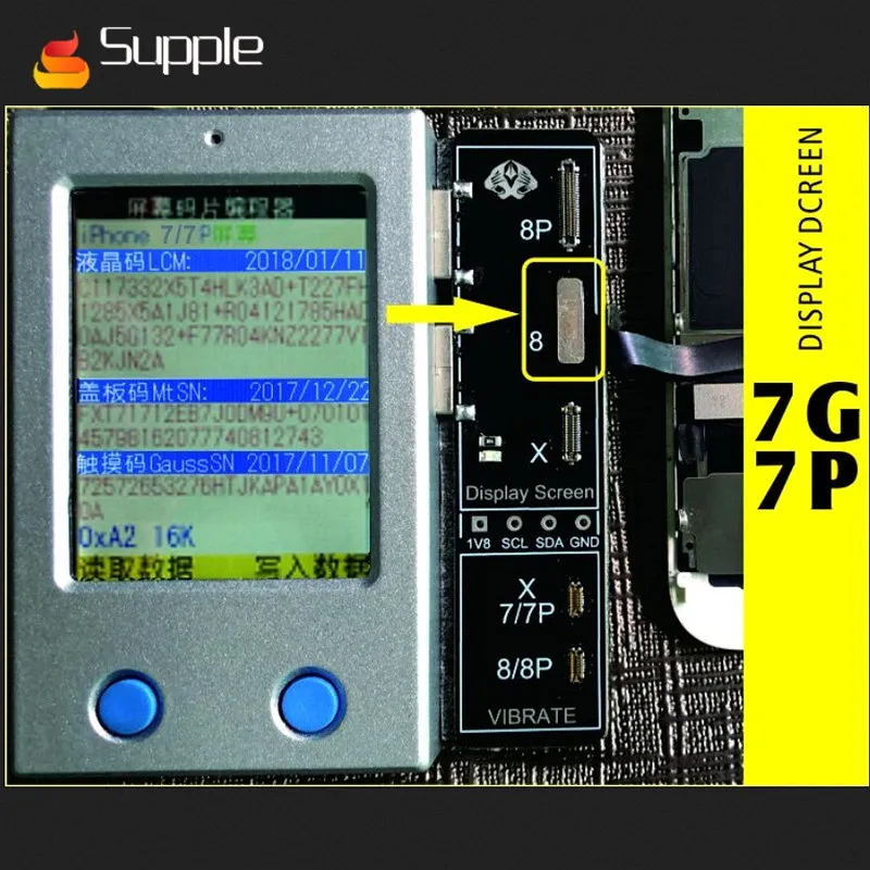 Новейший для iphone7G/7 P/8G/8 P/X ЖК экран IP дисплей EEPROM программист светочувствительный