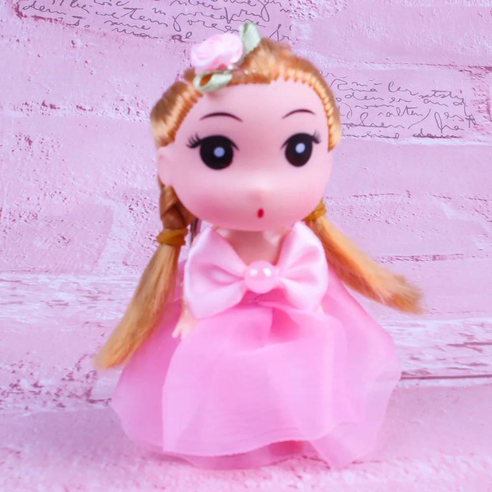 Новинка 2019 корейская версия Мини Милая Модная Кукла Брелок двойной конский хвост