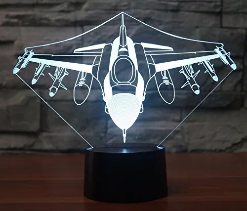 3D лампа для самолета 7 цветов разноцветный USB ночник украшение дома|Ночники| |