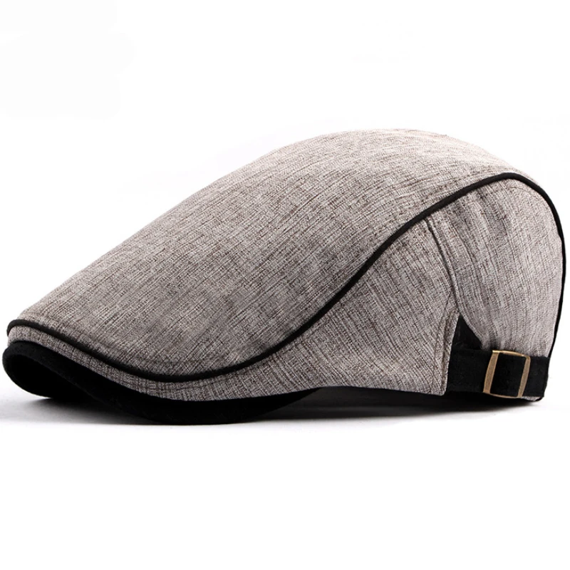 

HT1578 2018 New Spring Summer Men Women Hat Fashion Western Style Duckbill Ivy Flat Cap Hat Adjustable Cotton Newsboy Beret Cap