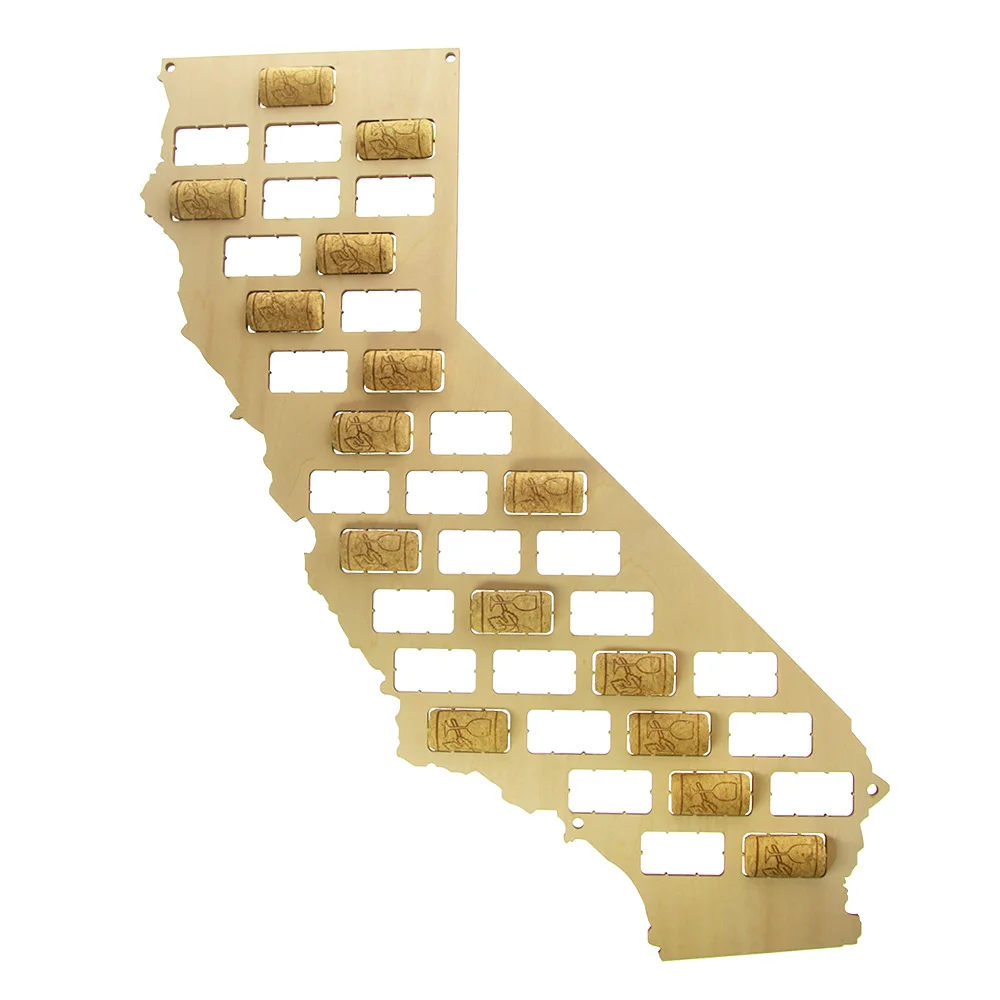 Американский кантри, деревянные винные пробки, карта, California, винные пробки, Настенная карта, California, Настенный декор, для дома, бара, вина, энтузиастов, подарок