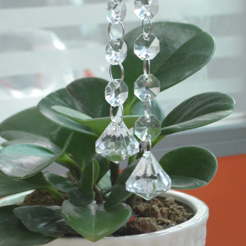 8 шт. 20 дюймов 10 хрустальные прозрачные бусины Акриловая Гирлянда люстра