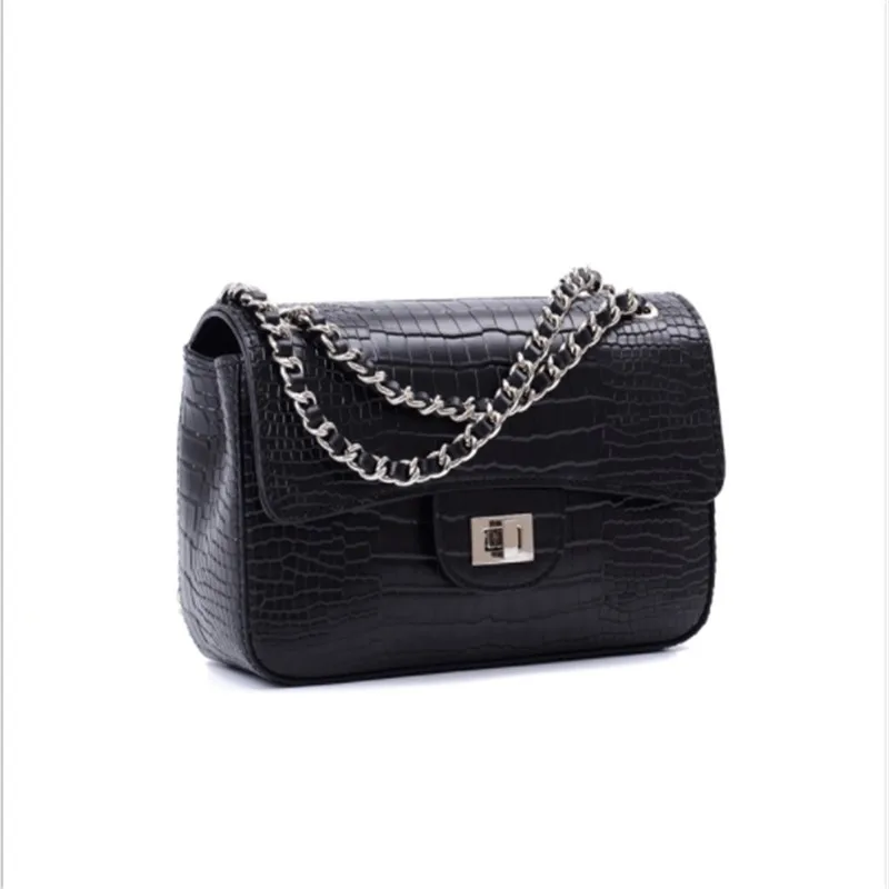 Мода крокодил узор Crossbody сумка для Для женщин 3 вида цветов из натуральной кожи