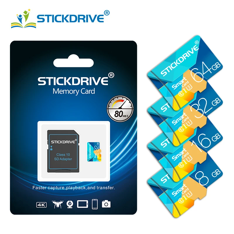 Модная быстрая передача карты памяти 32 Гб 64 Гб 128 Гб класс 10 Micro SD карта 8 Гб 16 Гб mini TF карта с подарочным адаптером для Camara