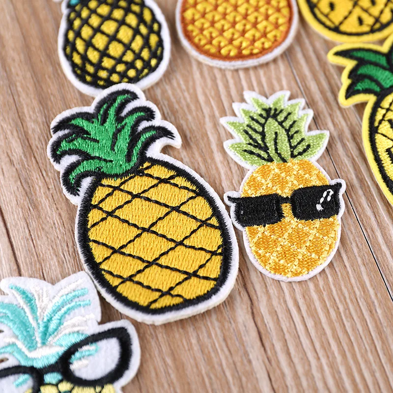 1 шт. ананас вышивка пластырь теплопередача железо на шитье патчи для DIY футболка
