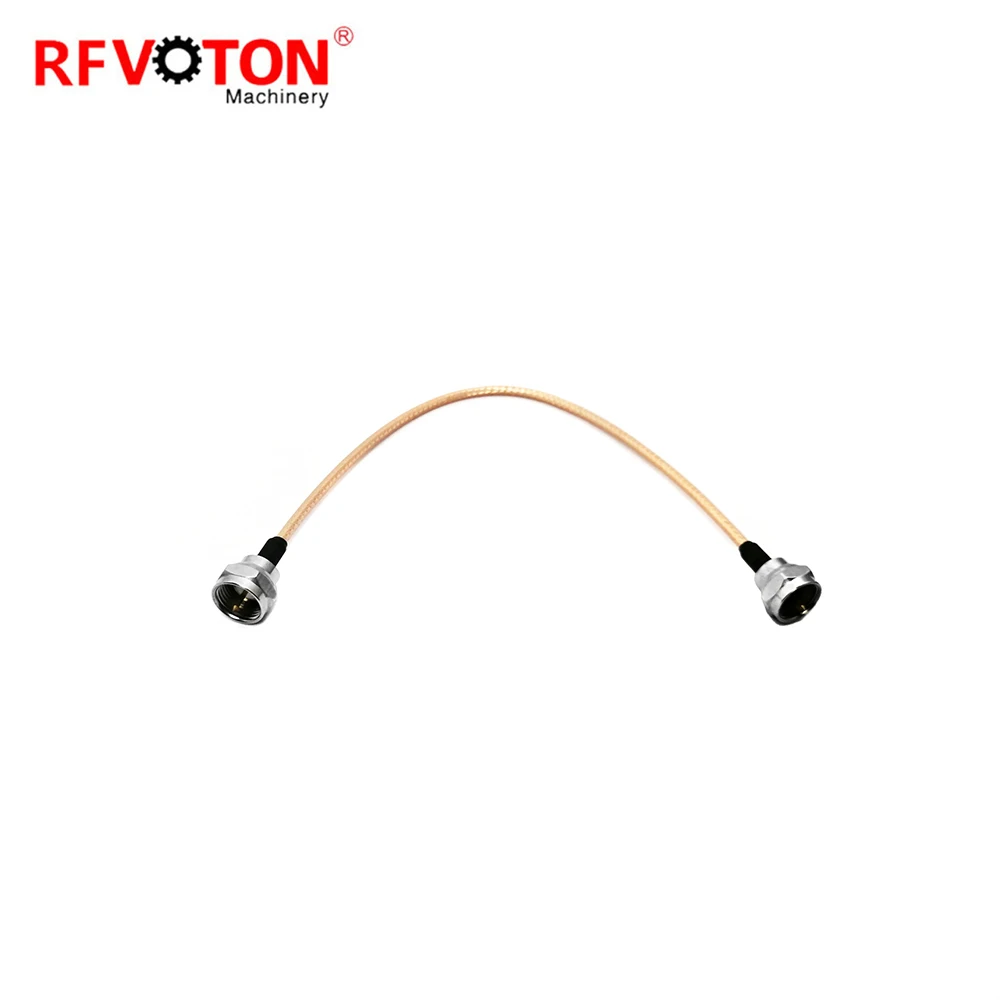 Бесплатная доставка 75ohm ВЧ-кабель F штекер к мужской Посеребренный разъем с RG179