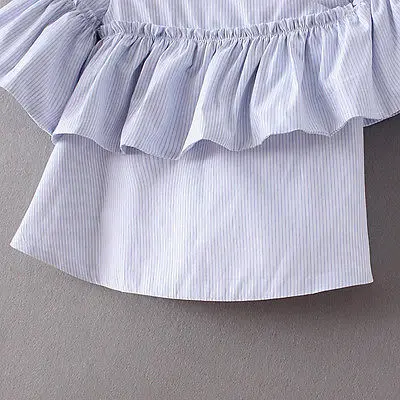 Модная летняя рубашка на одно плечо женская шифоновая блузка с коротким рукавом