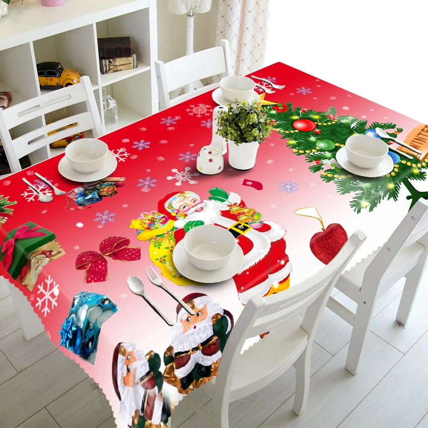 Christmas tree and people 3d Tablecloth Forest Guardian Unicorn Stereo Tapestry | Дом и сад