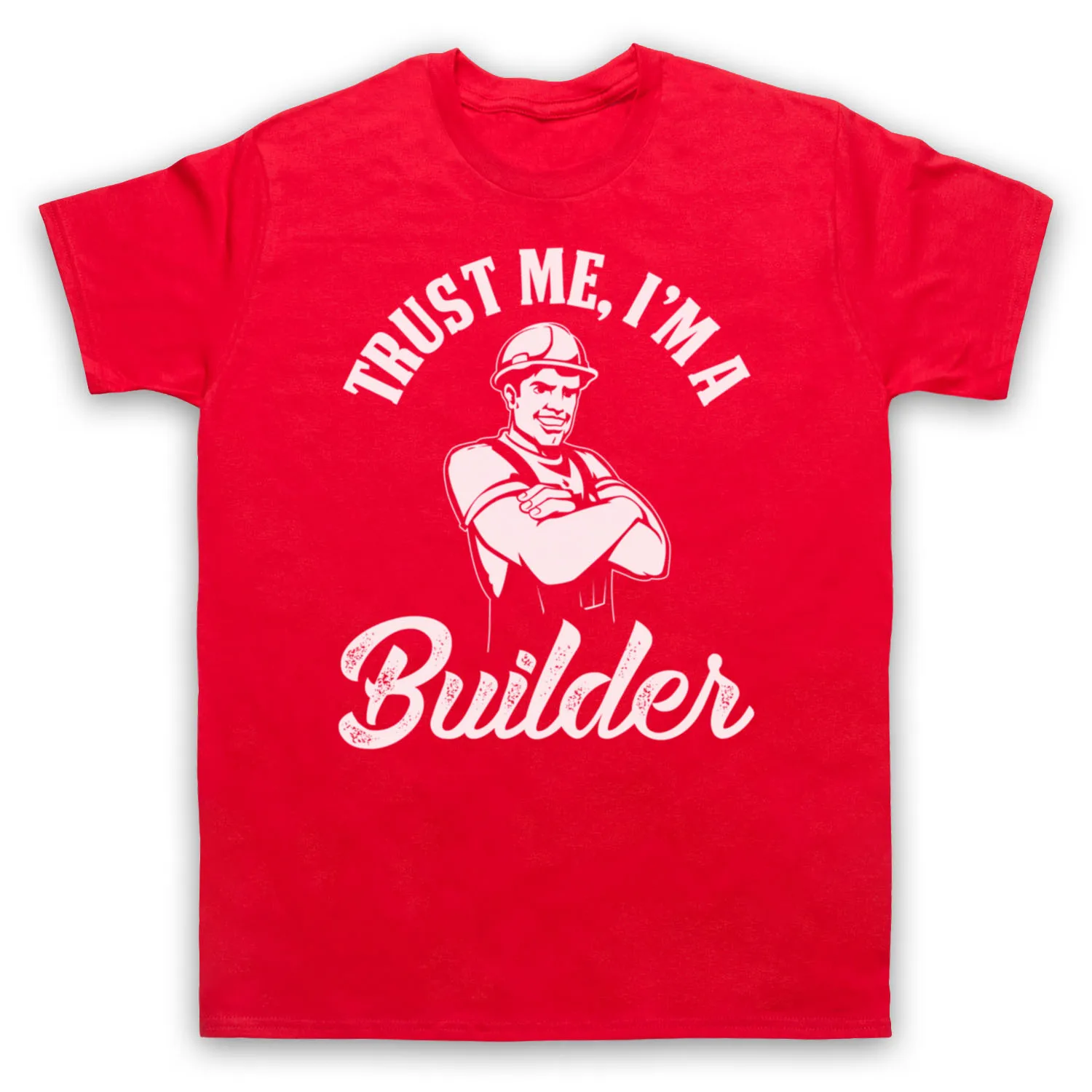 Футболка мужская с надписью Trust Me I A Builder 100% хлопок | Мужская одежда