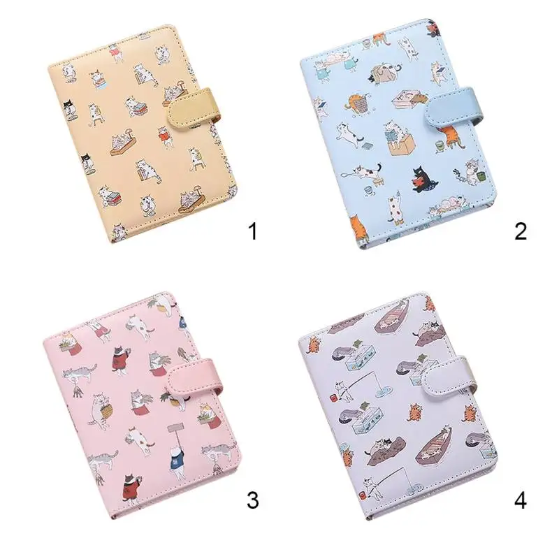 Милый мультяшный блокнот с кошкой из искусственной кожи чехол магнитной пряжкой