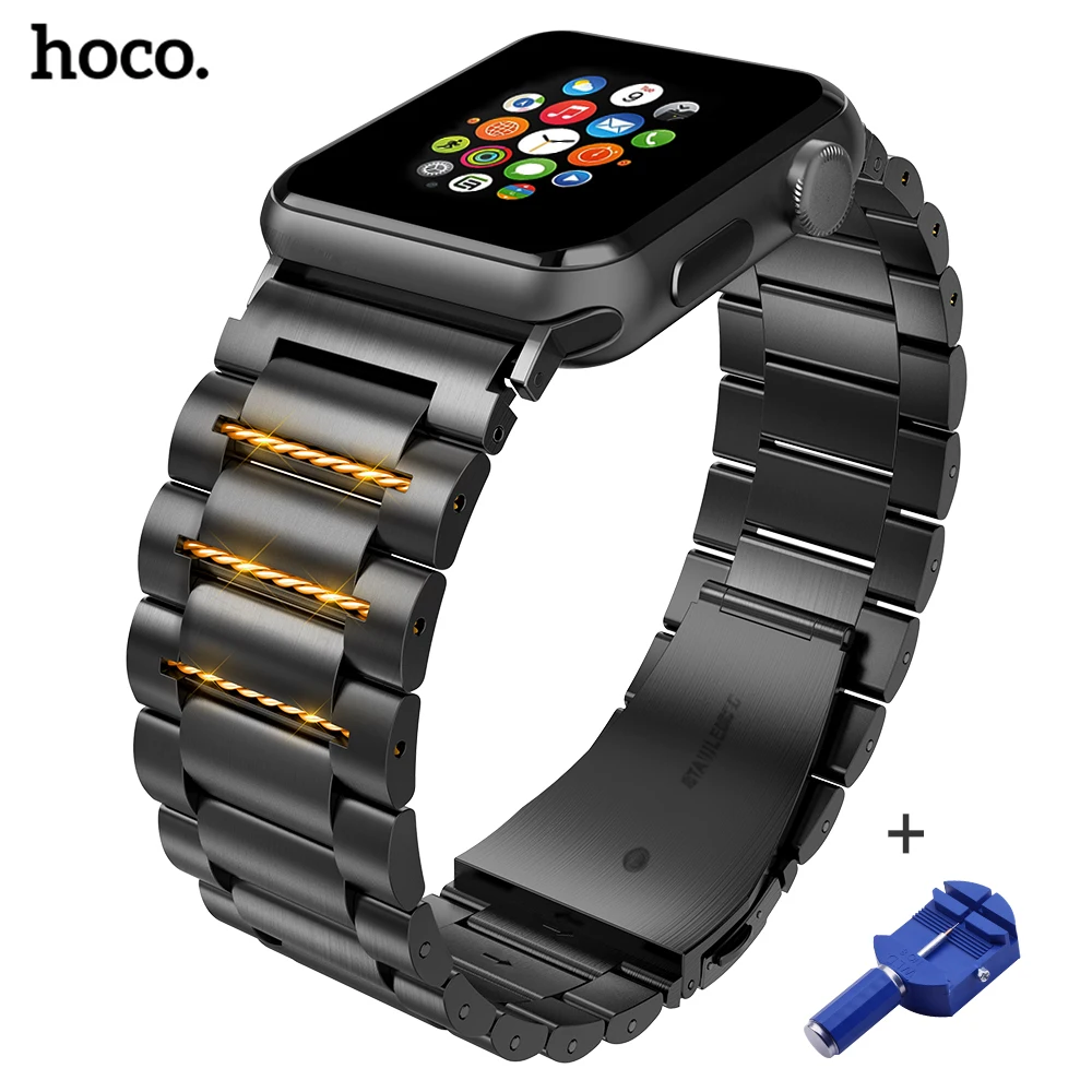 HOCO модный ремешок для часов из нержавеющей стали Apple Watch 44 мм сменный Браслет iwatch