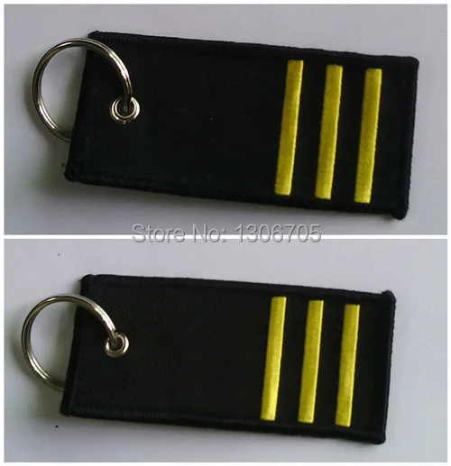 Copilot значок ранга брелок 3 полосы вышивка с обеих сторон | Автомобили и мотоциклы