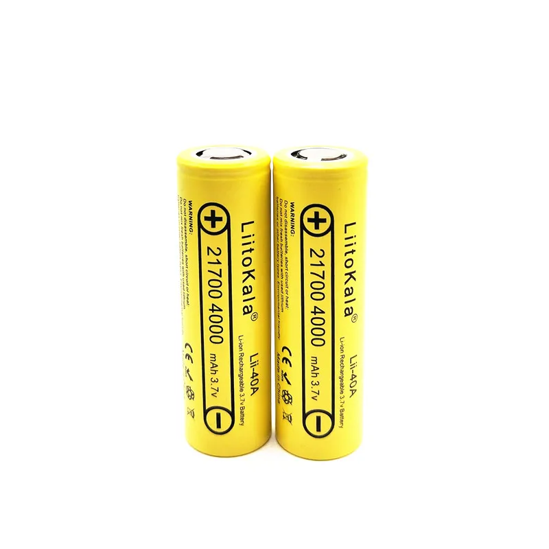 Li-ion 3,7 V 21700 4000 mAh Li-Ion 14,8 W литий-ионный аккумулятор Перезаряжаемый маяком Электрический велосипед инструмент - Цвет: 2 PCS battery