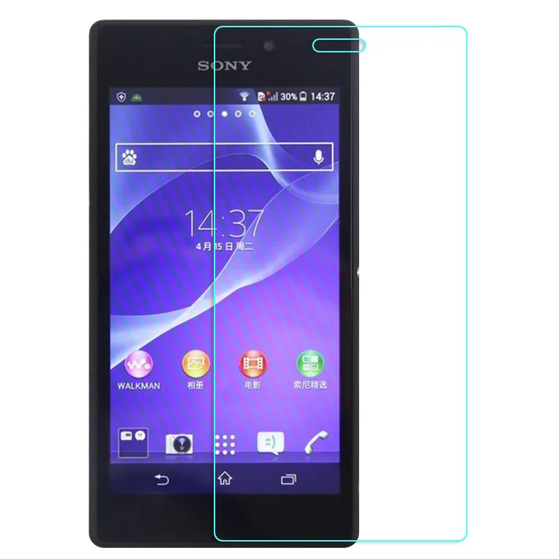Защитное стекло закаленное 9H для Sony Xperia M2 S50h D2302 D2303 D2306 Dual Aqua D2403 D2406 | Мобильные