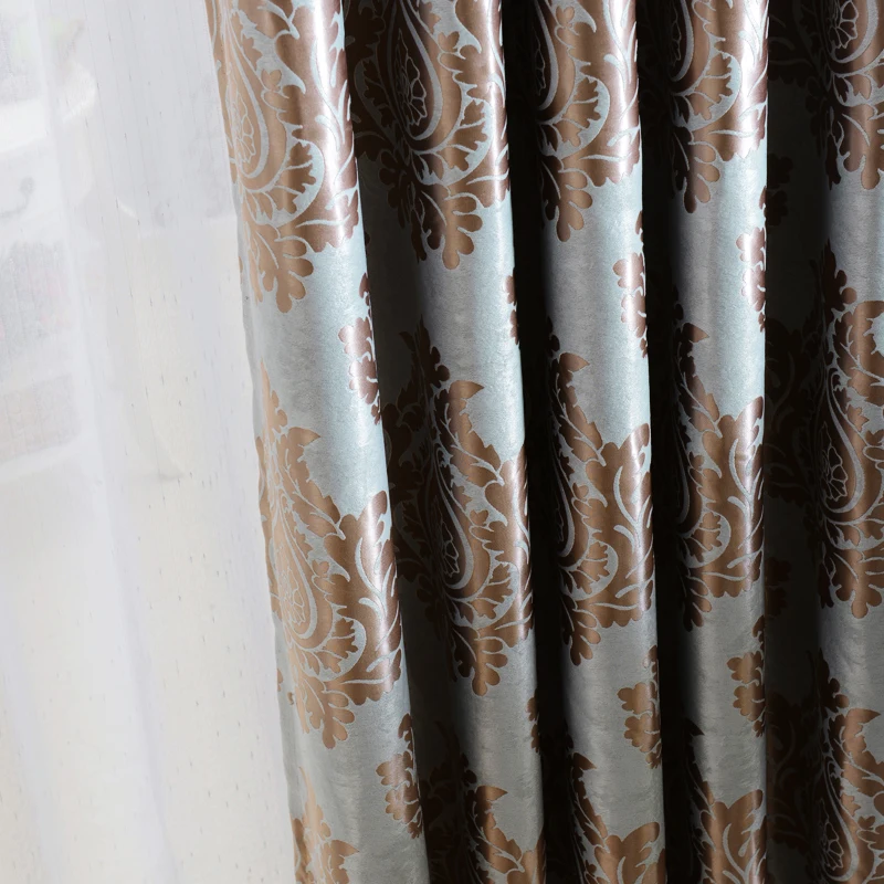 NAPEARL европейские жаккардовые шторы полностью затемненные для спальни столовой