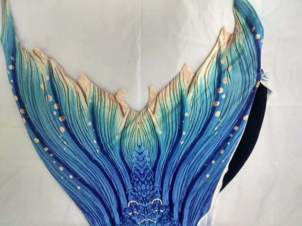 Костюм с хвостом русалки для девочек Детский костюм плавания платье без рукавов