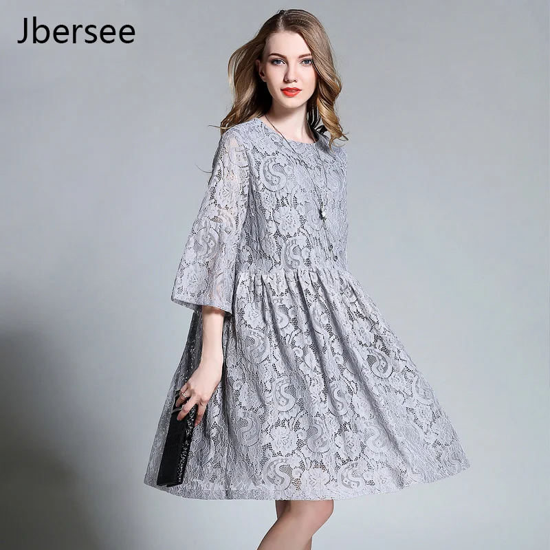 Vestidos Весна Осень женское модное сексуальное летнее платье свободное кружевное