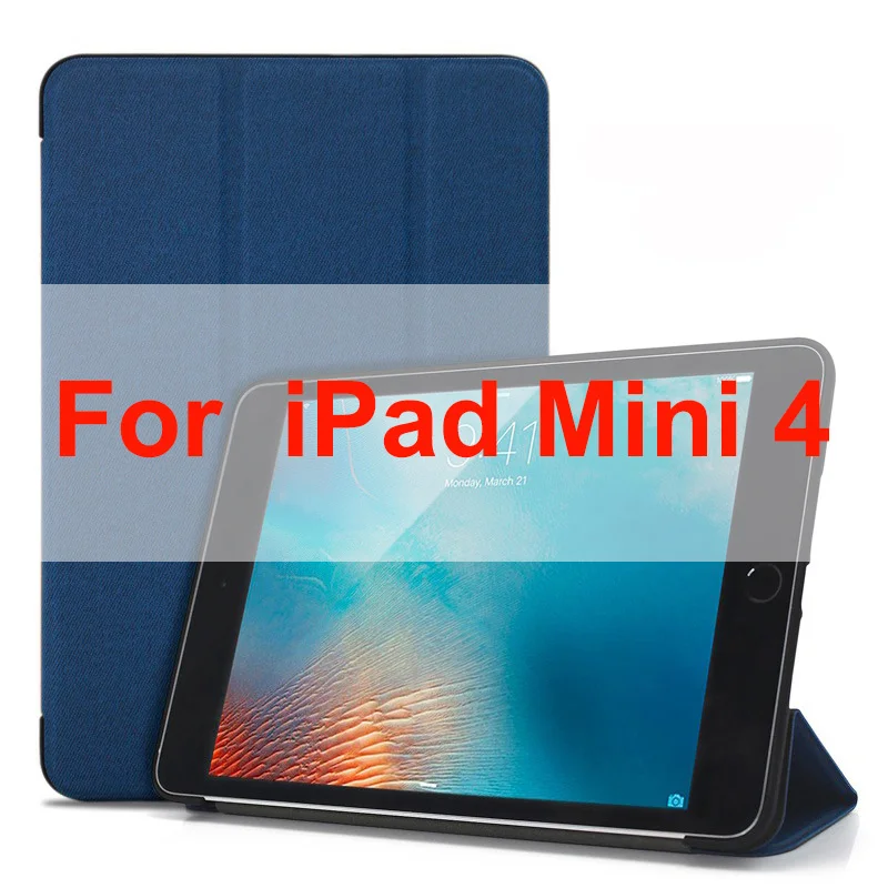 WOWCASE Чехол для iPad Air 2 6th Gen/Air 1/Mini 4/Mini 123/Pro 9,7 10,5 12,9/ 11 12,9 чехол твил PU Жесткий смарт-чехол для планшета - Цвет: Mini 4 Blue