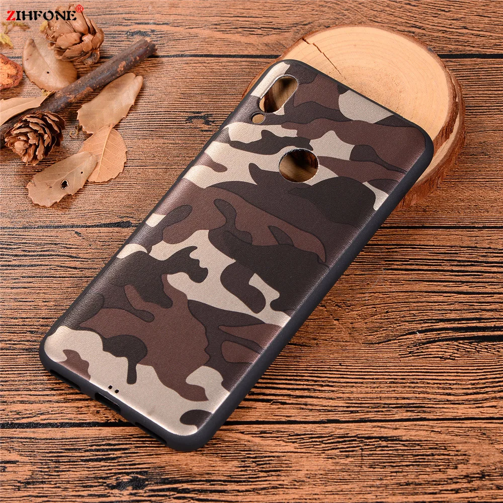 camouflage Case for Huawei Y6 2019 Soft Silicon Cases Fundas Army Camo High Quality TPU Prime Cover |