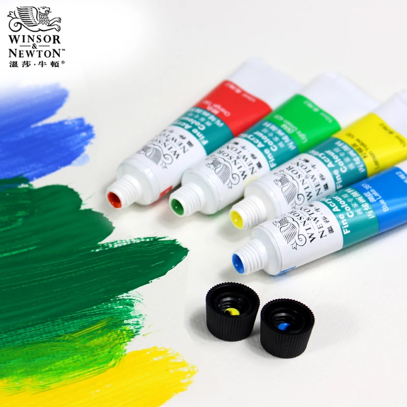 18/24 цветов, набор акриловых красок Winsor Newton, акриловая краска для окрашивания, ткань, текстиль для ногтей, стекло для рисования, для художника, Acuarelas