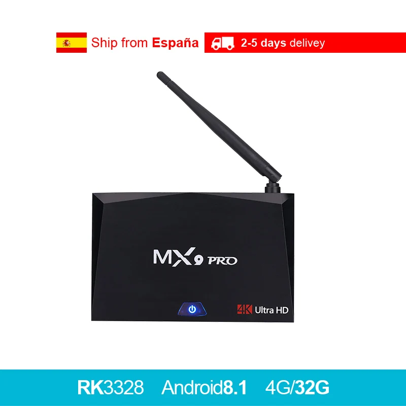 MX9 Pro Android 8 1 ТВ коробка 4 ГБ 32 RK3328 Четырехъядерный K VP9 3D 2 4G 5G WiFi Bluetooth Pk x96max